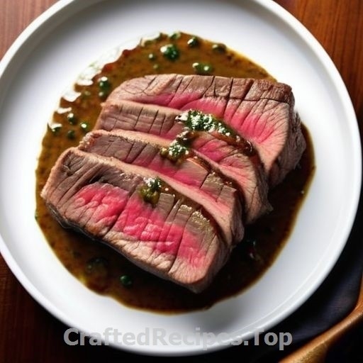 Pan Seared Steak with Herb Sauce
