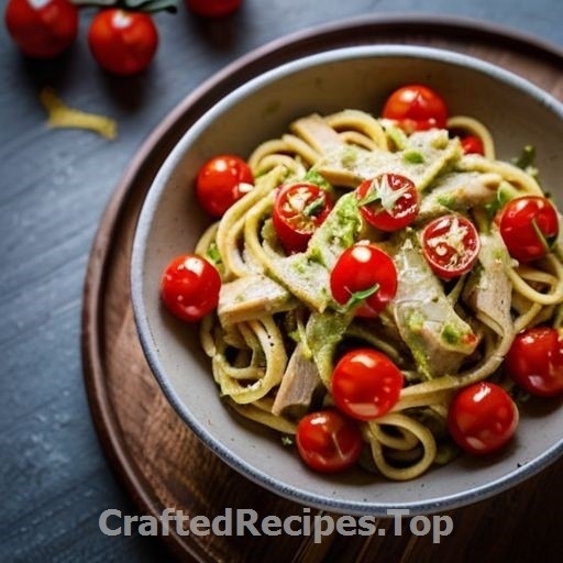 Pesto Pasta with Chicken and Cherry Tomatoes