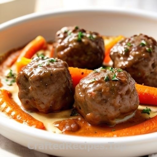 Quick Deer Meatballs with Cream and Vegetables