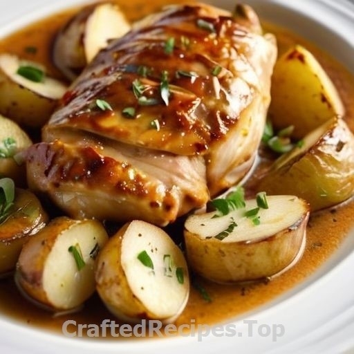 Roasted Chicken Breast in Dragon Sauce with Oven Baked Potatoes