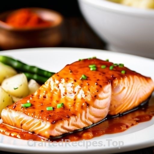 Roasted Paprika and Chives Sauce Baked Salmon