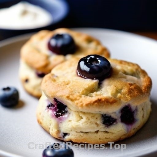 Saffron Blueberry Scones with Whipped Cream