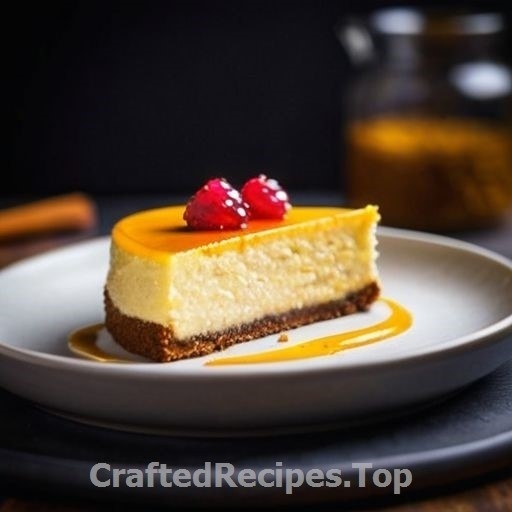 Saffron Cheesecake with Gingerbread Crust