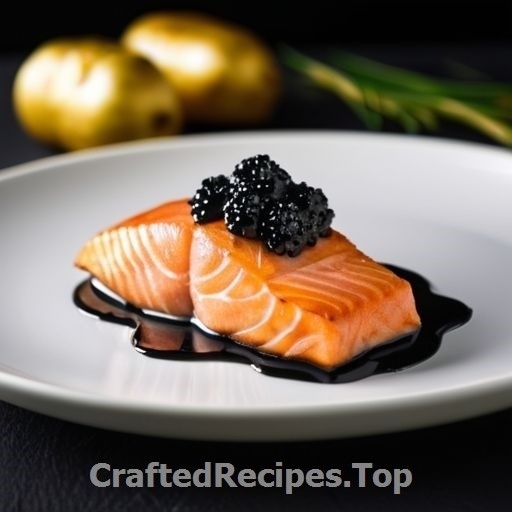 Salmon with Caviar Cream and Crispy Potatoes
