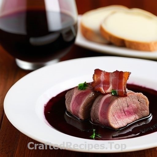 Savory Beef Rolls with Bacon in Red Wine Sauce