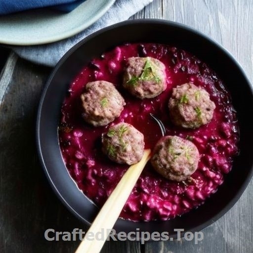 Scandinavian Meatballs with Pickled Beet and Capers