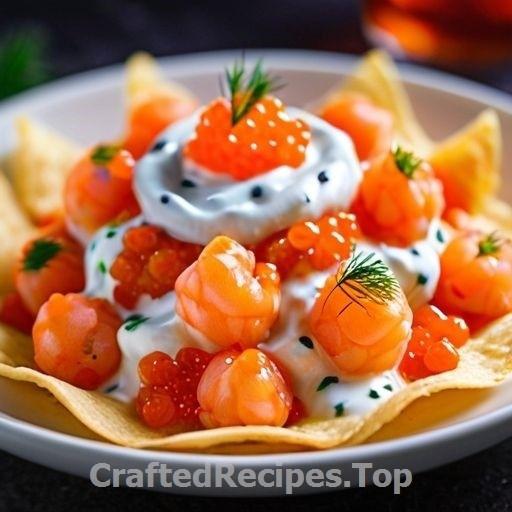 Seafood Nachos with Dill and Fish Roe