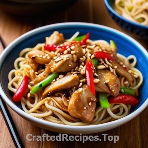 Spicy Chicken Stir Fry with Noodles and Vegetables