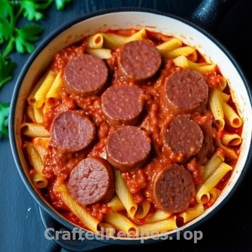 Spicy Sausage and Tomato Pasta Bake