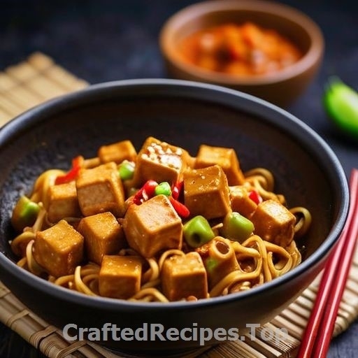 Spicy Tofu Noodle Stir Fry