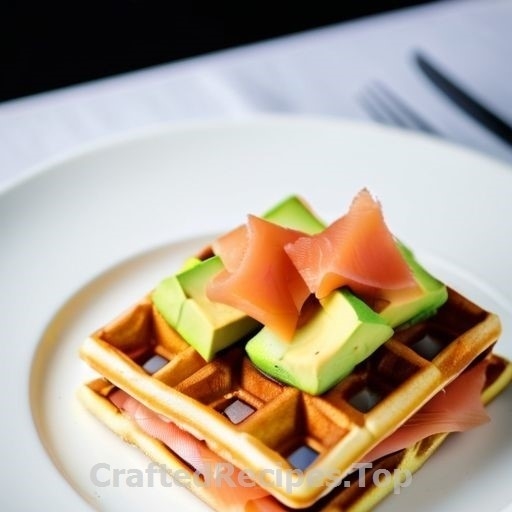 Waffles with Smoked Salmon and Avocado