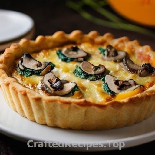 Warm Chicken and Mushroom Tart with Squash and Spinach