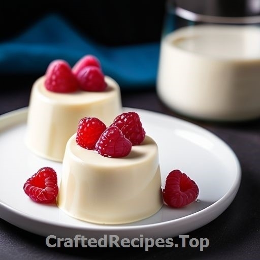 White Chocolate Panna Cotta with Raspberries